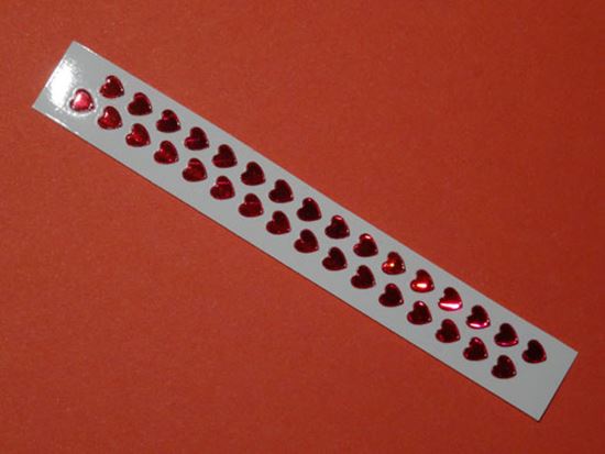 Picture of Strip of Self-Adhesive red Hearts